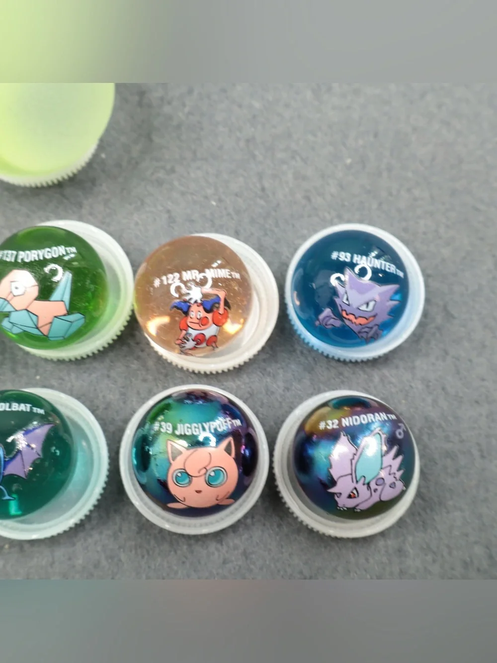 Vintage 1999 Pokemon Marbles Lot of 22 with Pikachu & Charmander Pouches Marvel⁠